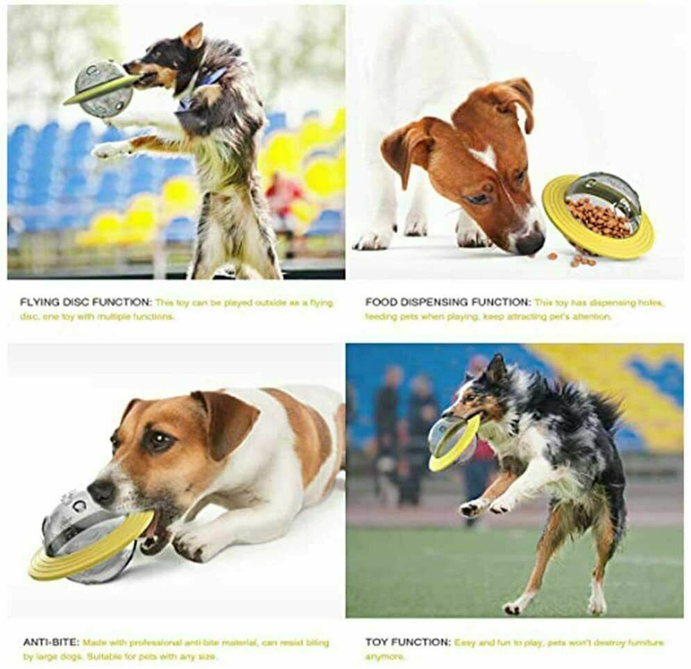 Dog Planet Treat Feeder Toy Tumbler Puzzle Interactive Leak Pet Food Dispenser