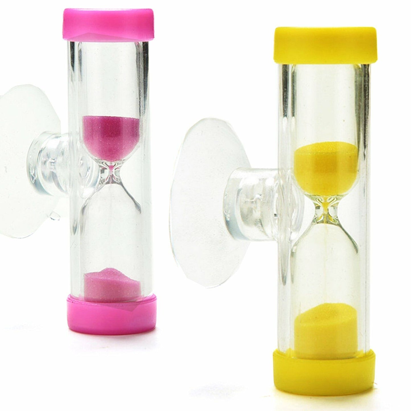 3pcs Sandglass Hourglass for Tooth Brushing Shower Timer Suction Cup Count Down