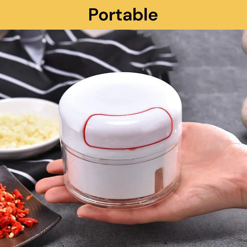 Manual Garlic Onion Chopper Food Meat Mincer Fruit Vegetable Crusher Blender