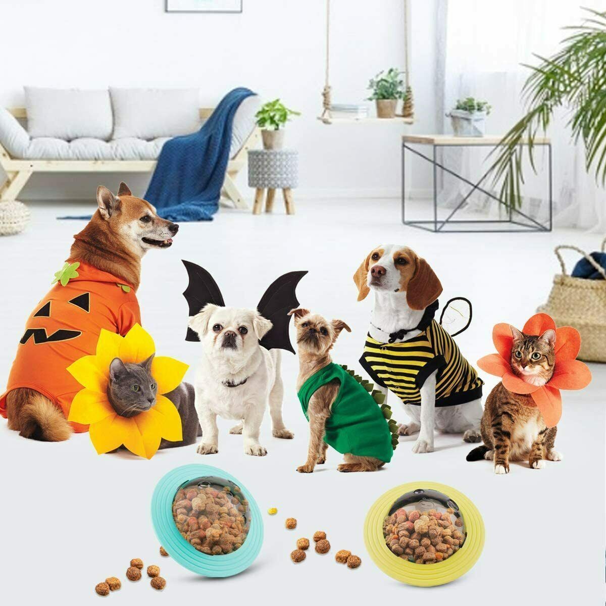 Dog Planet Treat Feeder Toy Tumbler Puzzle Interactive Leak Pet Food Dispenser