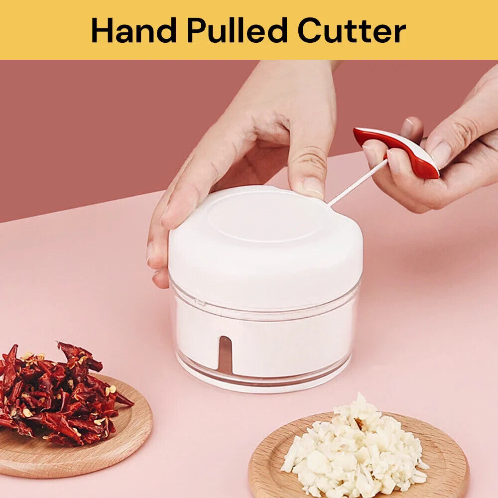 Manual Garlic Onion Chopper Food Meat Mincer Fruit Vegetable Crusher Blender