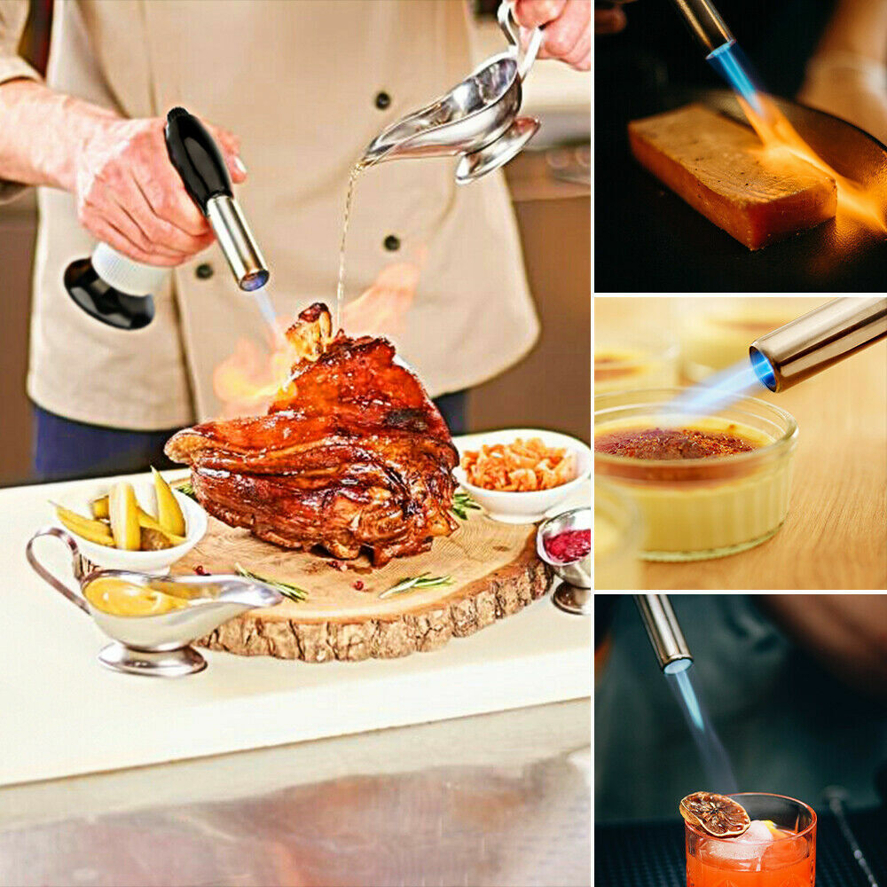 Refillable Gas Butane Blow Torch Fire Lighter Food Cook Baking Culinary Solder
