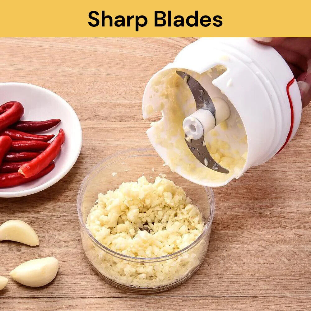 Manual Garlic Onion Chopper Food Meat Mincer Fruit Vegetable Crusher Blender