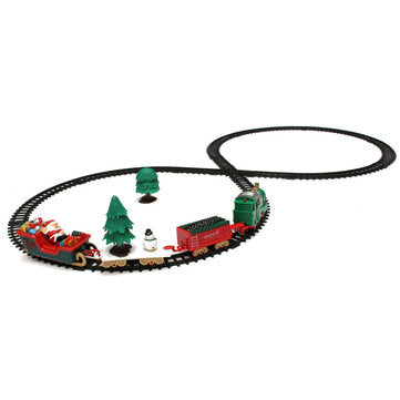 Christmas Musical Light Train Trees Box Set Carriage Kid Gift Toy Ornament Decor