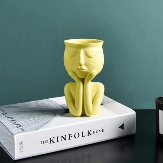 Human Figure Plant Pot
