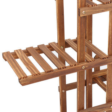 6 Tier Wooden Plant Flower Pot Stand Display Shelf Garden Indoor Outdoor Patio