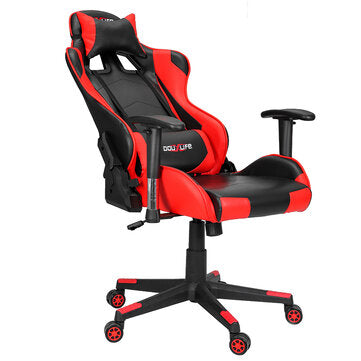 Douxlife® Racing GC-RC01 Gaming Chair Ergonomic Design 180°Reclining with Thick Padded High Back Added Seat Cushion 2D Ajustable Armrest for Home Office