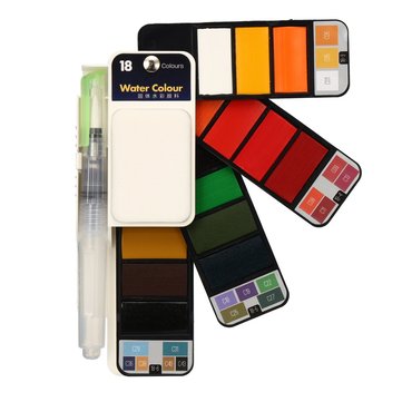 Watercolor Paint Set 18/25 Assorted Colors Professional Art Travel Paintings