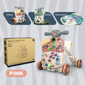 3 in 1 Kids Baby Toddler Walker Ride on Toy Step Develop Game Panel Activity