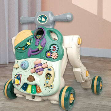 3 in 1 Kids Baby Toddler Walker Ride on Toy Step Develop Game Panel Activity