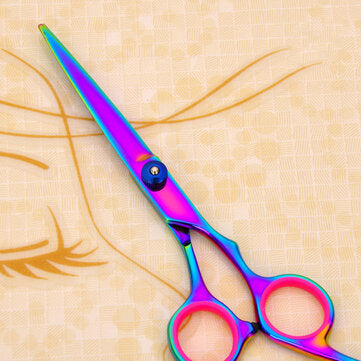 7'' Pet Hair Scissors Tool Grooming Cutting Thinning Curved Shears Comb Kit for Dog Cat Hair Stlyle