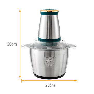 220V Electric Meat Grinder Household Stainless Steel Food Chopper Vegetable Shredder 3 Liters Large Capacity
