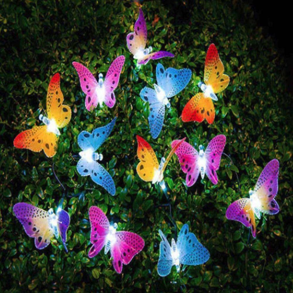 12 LED Solar String Fairy Lights Butterfly
