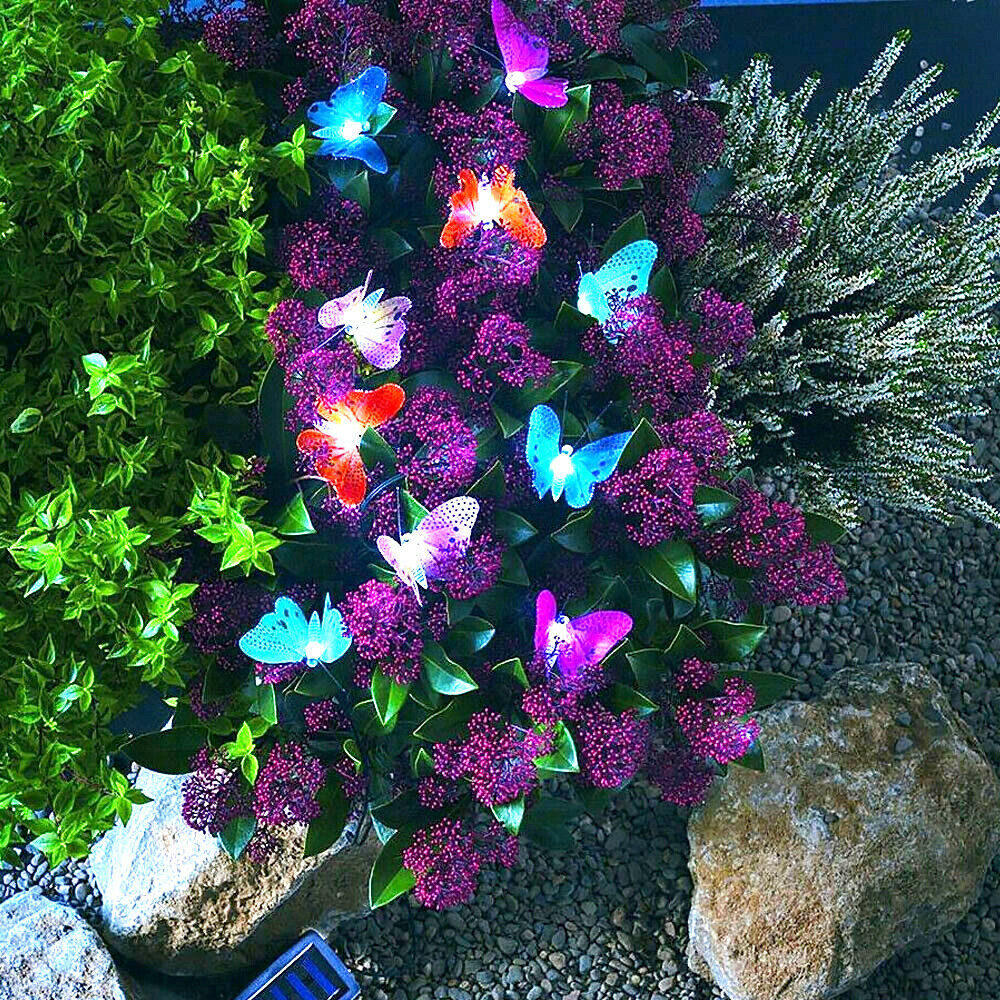 12 LED Solar String Fairy Lights Butterfly