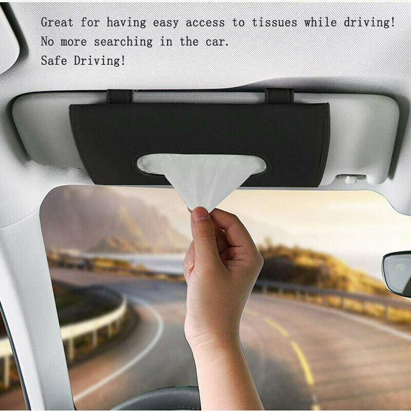 Car Tissue Box Cover Napkin Case Holder Organizer Storage