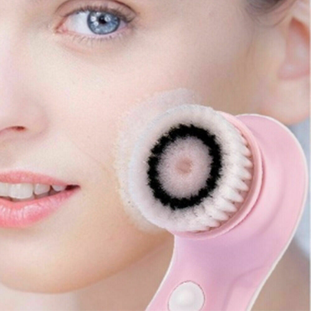 3in1 Electric Facial Brush Skin Care Cleaning Waterproof Massager Face Cleaner