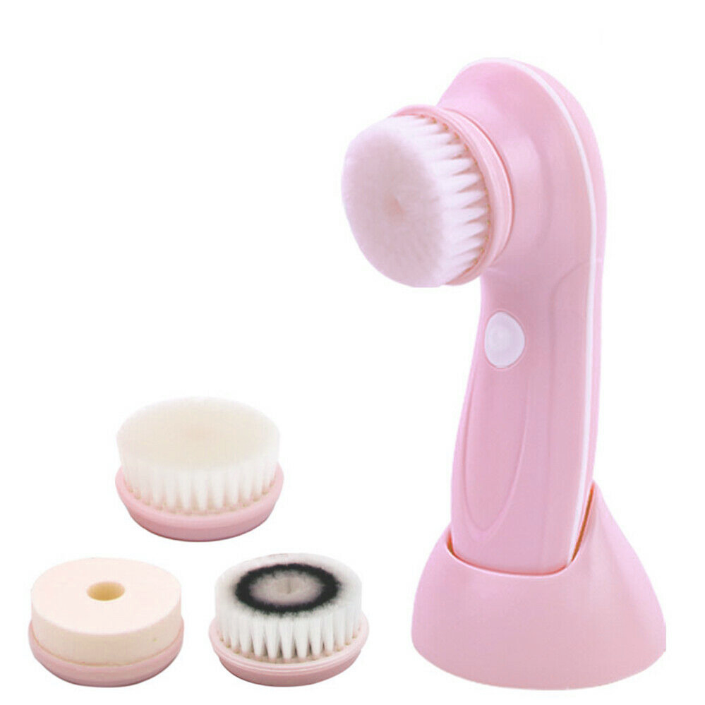 3in1 Electric Facial Brush Skin Care Cleaning Waterproof Massager Face Cleaner
