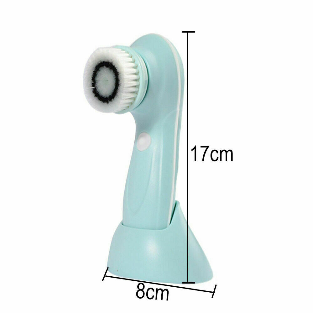 3in1 Electric Facial Brush Skin Care Cleaning Waterproof Massager Face Cleaner