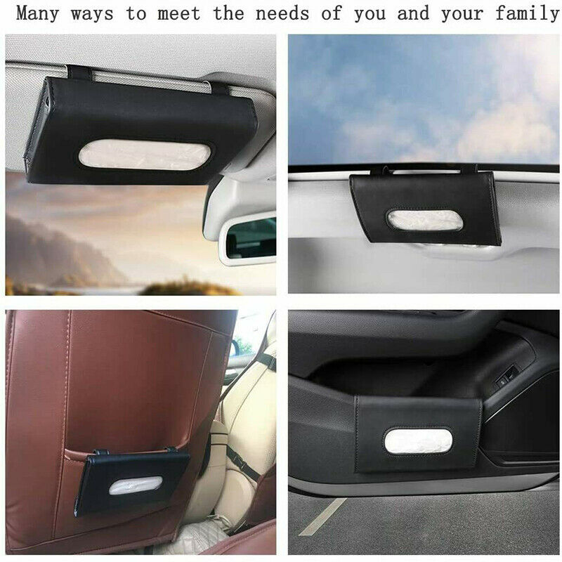 Car Tissue Box Cover Napkin Case Holder Organizer Storage