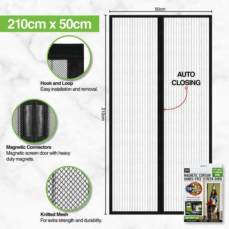 MAGNETIC CURTAIN HANDS FREE SCREEN DOOR