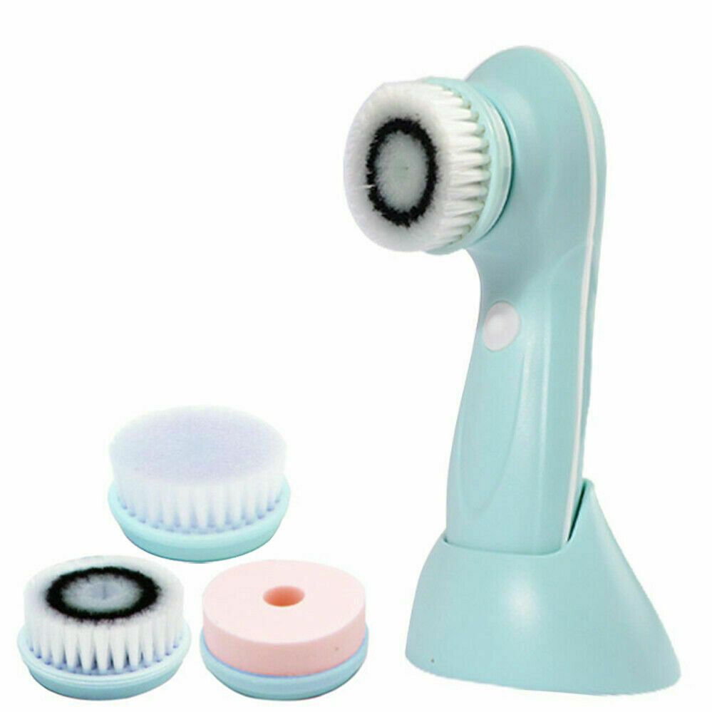 3in1 Electric Facial Brush Skin Care Cleaning Waterproof Massager Face Cleaner