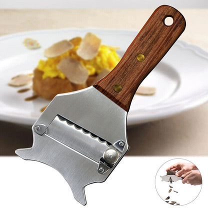 Stainless Steel Chocolate Shaver Truffle Cheese Slicer with Wavy Blade