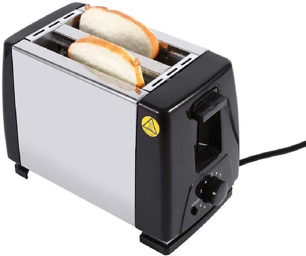 Electric Automatic Toaster Bread Stainless Steel 2 Slice Extra Wide Slot Toaster