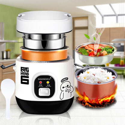 For 1-2 Person Portable Mini Electric Rice Cooker 1.2L Small Rice Cook 3 Cups AU