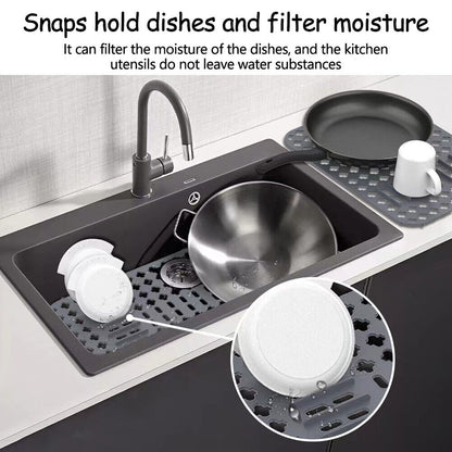 Silicone Protector Grid Mat Non-slip Sink Drain Pad for Home Kitchen Accessories