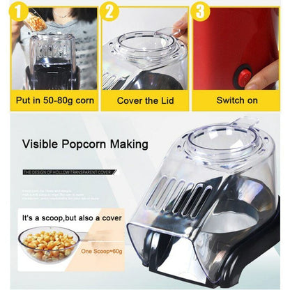 Air Popcorn Popper Maker Microwave for Kids Home-made DIY Popcorn