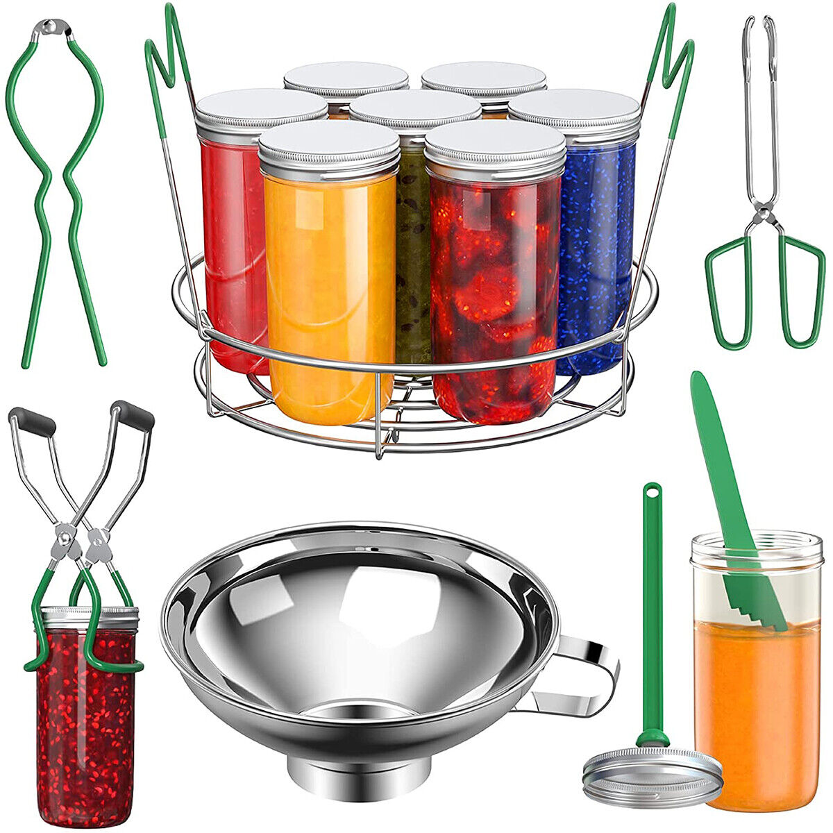 7Pcs Canning Supplies Starter Kit Canning Tools Stainless Steel Canning Rack ww