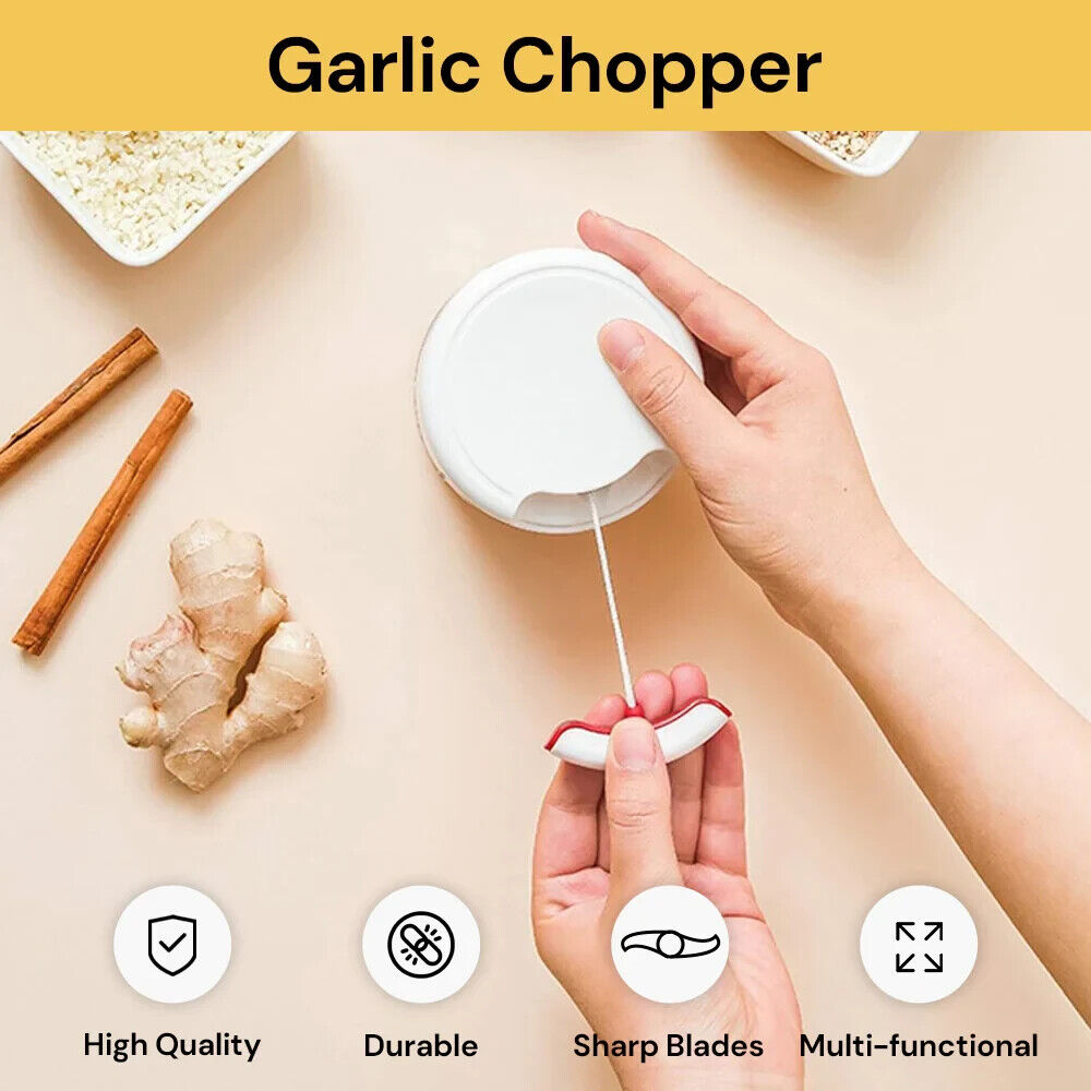 Manual Garlic Onion Chopper Food Meat Mincer Fruit Vegetable Crusher Blender