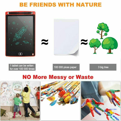 Digital 10" LCD Writing Drawing Magic Tablet Doodle Board Colorful Toddler Kids