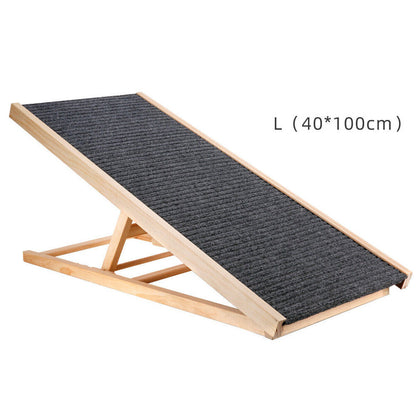 Foldable Dog Pet Ramp Adjustable Height Dogs Stairs for Bed Sofa Car 100cm