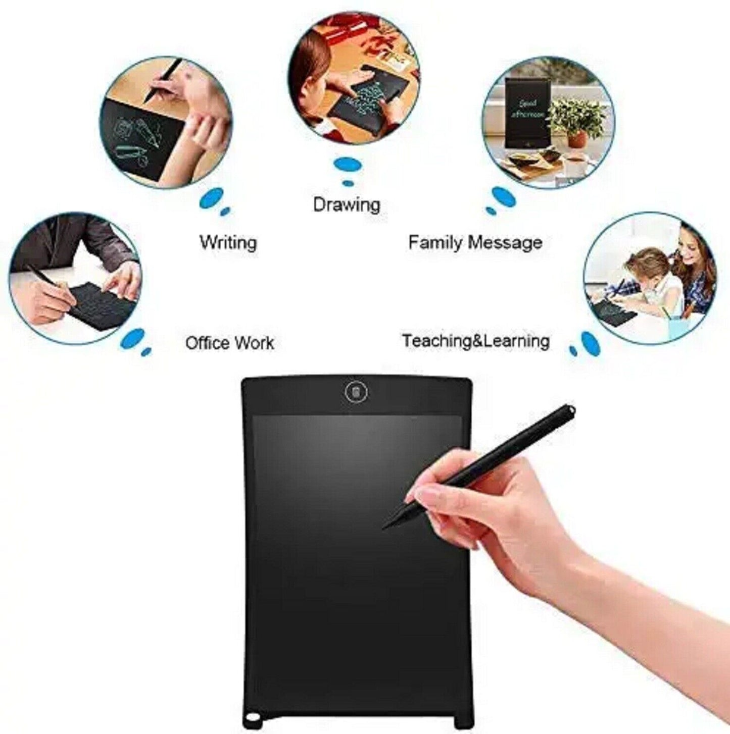 Digital 10" LCD Writing Drawing Magic Tablet Doodle Board Colorful Toddler Kids