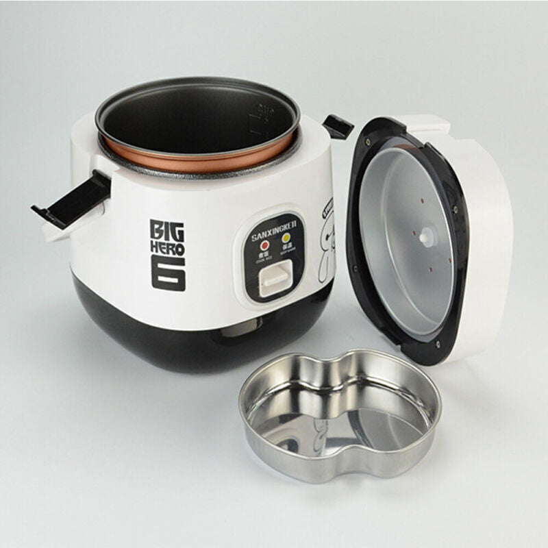 For 1-2 Person Portable Mini Electric Rice Cooker 1.2L Small Rice Cook 3 Cups AU