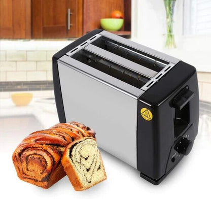 Electric Automatic Toaster Bread Stainless Steel 2 Slice Extra Wide Slot Toaster