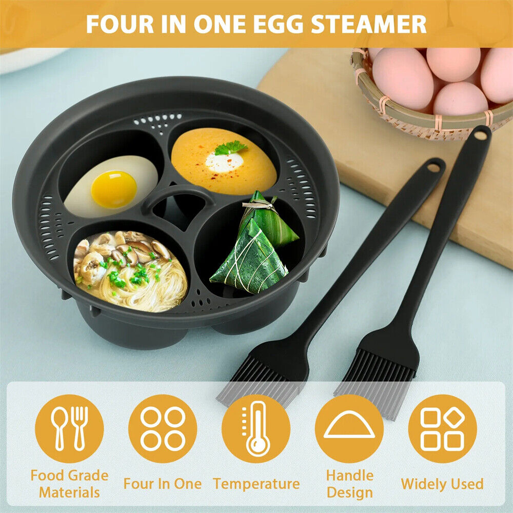 4-Egg Egg Poacher Insert Non-Stick Egg Poacher Accessory For Thermomi