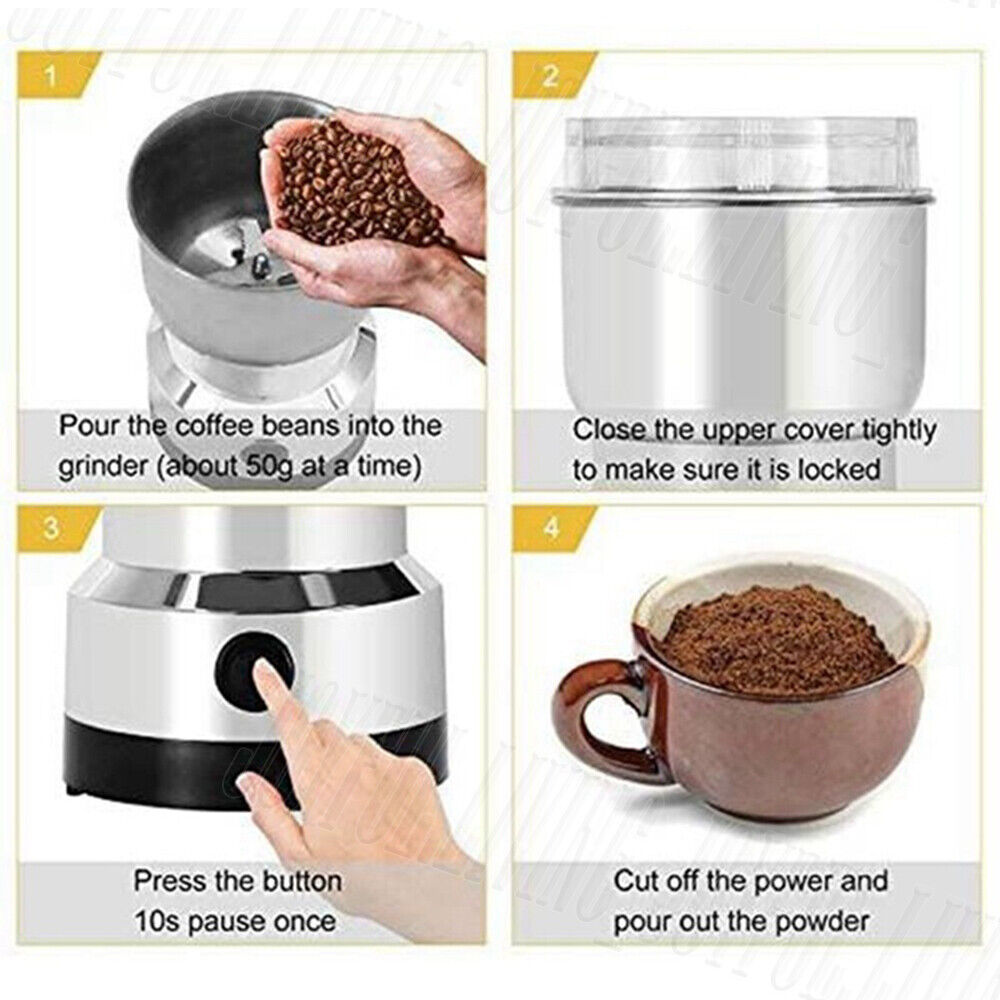 Electric Coffee Grinder Coffee Bean Nut Spice Milling Grinding Machine Blender