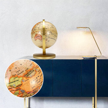 World Globe Map 360°Rotating World Globe Earth Map Geography Education Toy Home Decoration Office Ornament Kids Gift