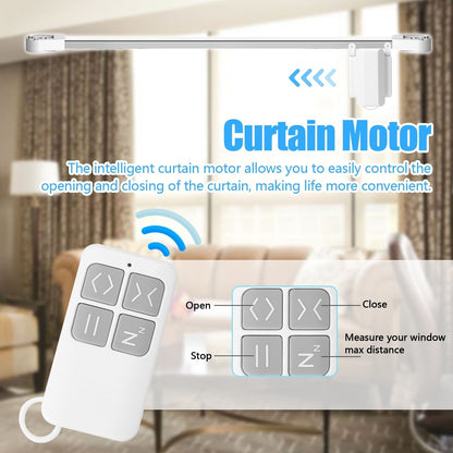 WiFi Smart Curtain Motor Remote Controller Electric Curtain Motors Voice Control APP Control for U-Track/I-Track/Roman Rod