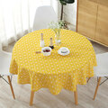 150cm Round Colorful Table Cloth Yellow/ Grey/ Colorful Cotton Linen Table Mat Household Garden Dining Tableware For Home Decoration