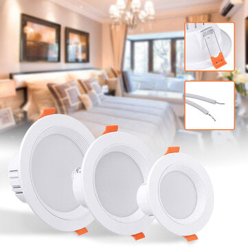 AC 85V-265V 350lm 9W 4" 150° 12 LED Ceiling Light Downlight Infrared Sensor Lamp