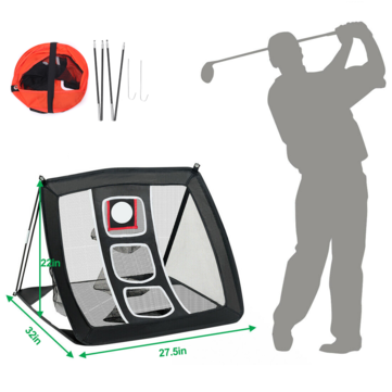 70x81.3x56cm / 27.5''x32''x22'' Golf Net Training Aid Hitting Practice Lawn Driving Net Golf Training Net