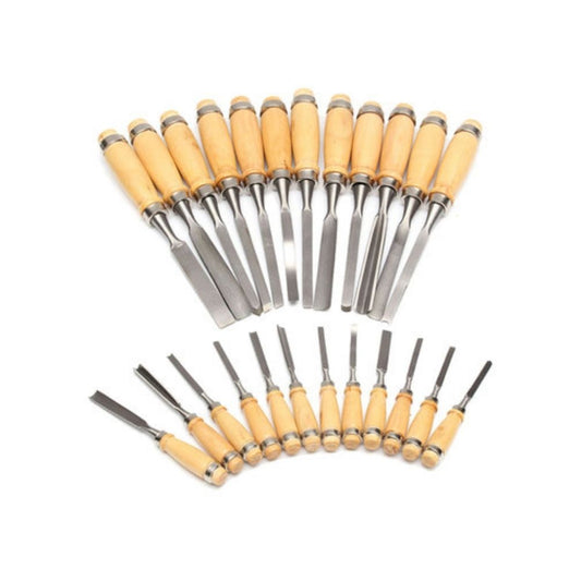 12Pcs Wood Working Wood Carving Hand Chisel Professional Gouges Tool Set