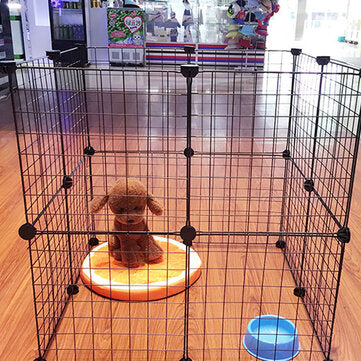 Foldable Pet Playpen Iron Fence Puppy Kennel House Exercise Training Puppy Space Dog Supplies Rabbits Guinea Pig Cage Sleeping Home