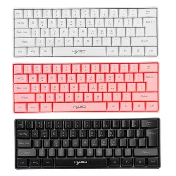 HXSJ V700 Wired Keyboard 61 Keys USB Wired RGB Backlit Gaming Keyboard for Office Gamers