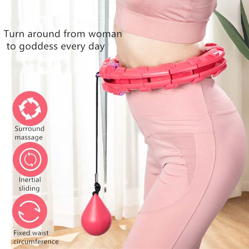 Sports Hoops Yoga Home Fitness Smart Hoops Circle Not Drop Adjustable Waist Training Ring Belly Trainer Abdominal  Weight loss
