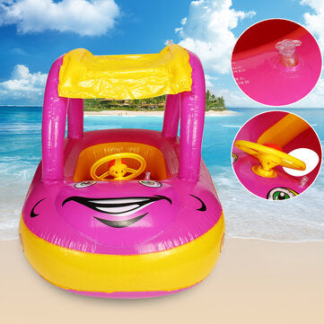 Inflatable Sunshade Safety Car Baby Float Seat Boat Swim Water Pool