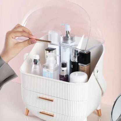 ashion Big Capacity Cosmetic Storage Box Waterproof Dustproof Bathroom Desktop Beauty Makeup Organizer Skin Care Storage Drawer